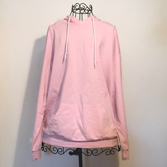 pink hooded sweatshirt
